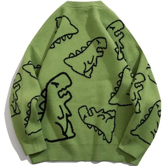 Dinosaur Print Pullover Sweater 2