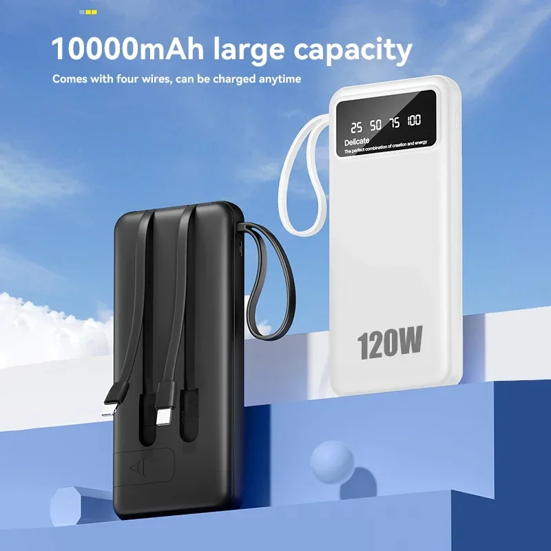 Xiaomi 50000mAh High Capacity 2 in 1 Power Bank 120W Fast Charge Powerbank Portable Battery Digital Display For iPhone Samsung 3