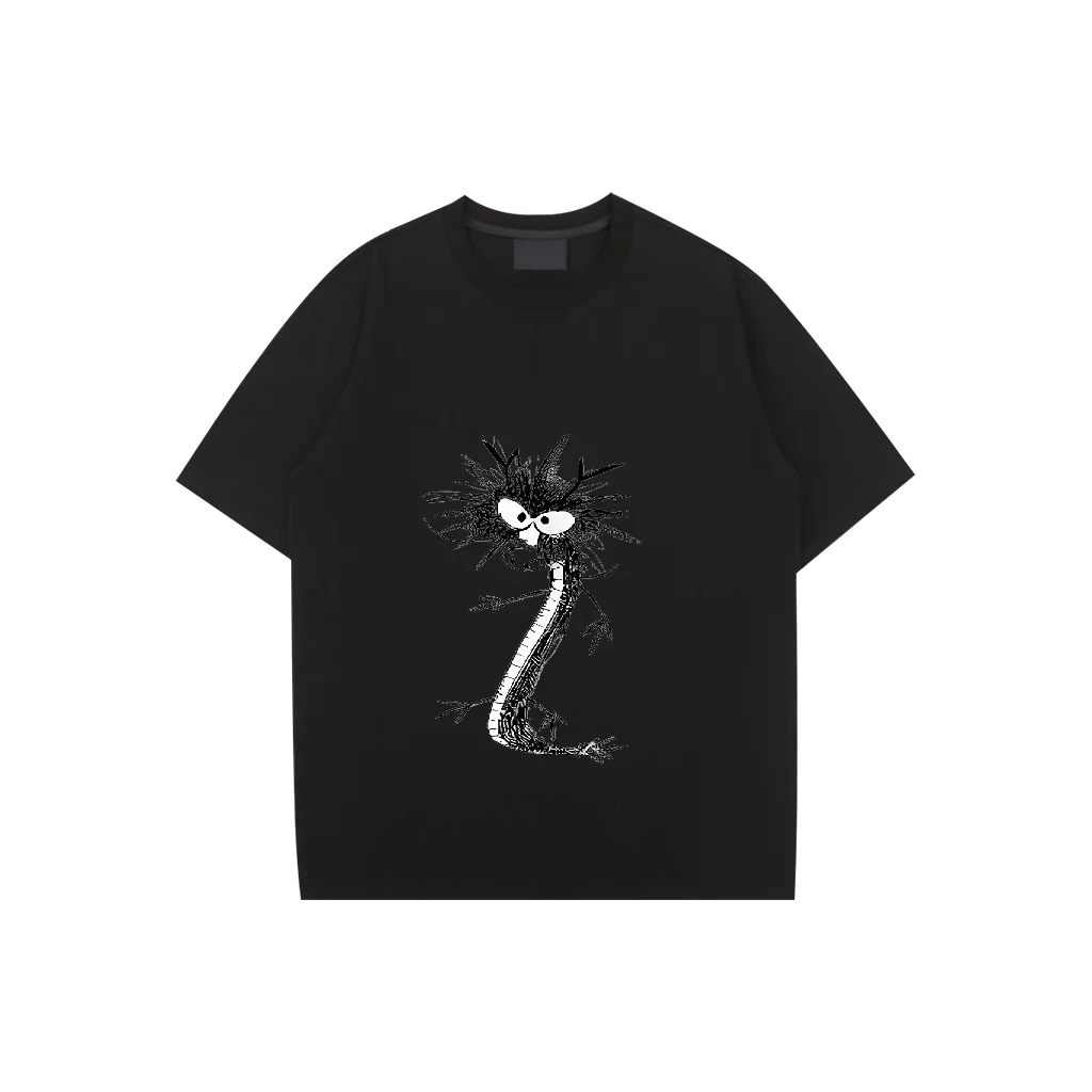 

T-shirt Hip Hop West Coast Oversized T Shirt Harajuku Hip-hop Short Sleeve Summer Dragon Tops T-shirt Top Loose and comforta