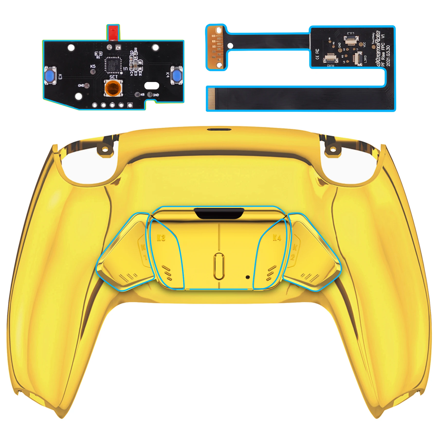 Placa de Atualização, Back Shell, 4 Botões