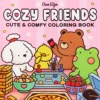 1/8PCS Coloring Book COZY FRIENDS Coloring Book for Adults and Teens Featuring Adorable Creepy Creatures for Festival Gifts 3