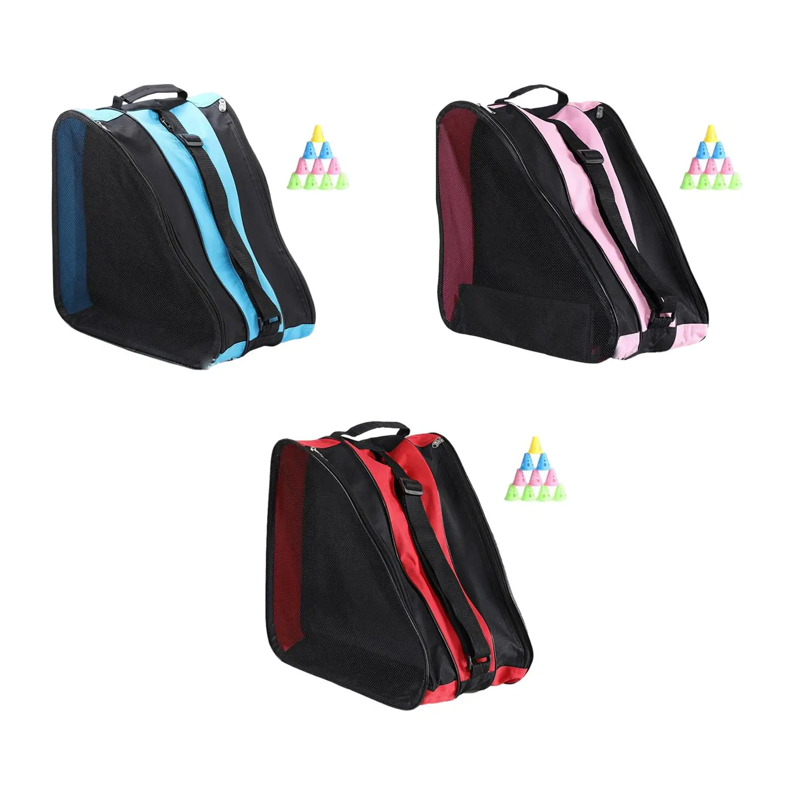 Portable Roller Skate Bags Breathable Ice Skate Bag Ski Sports Shoulder Bag Inline Skate Bag for Adult Kid Ice Hockey Skates