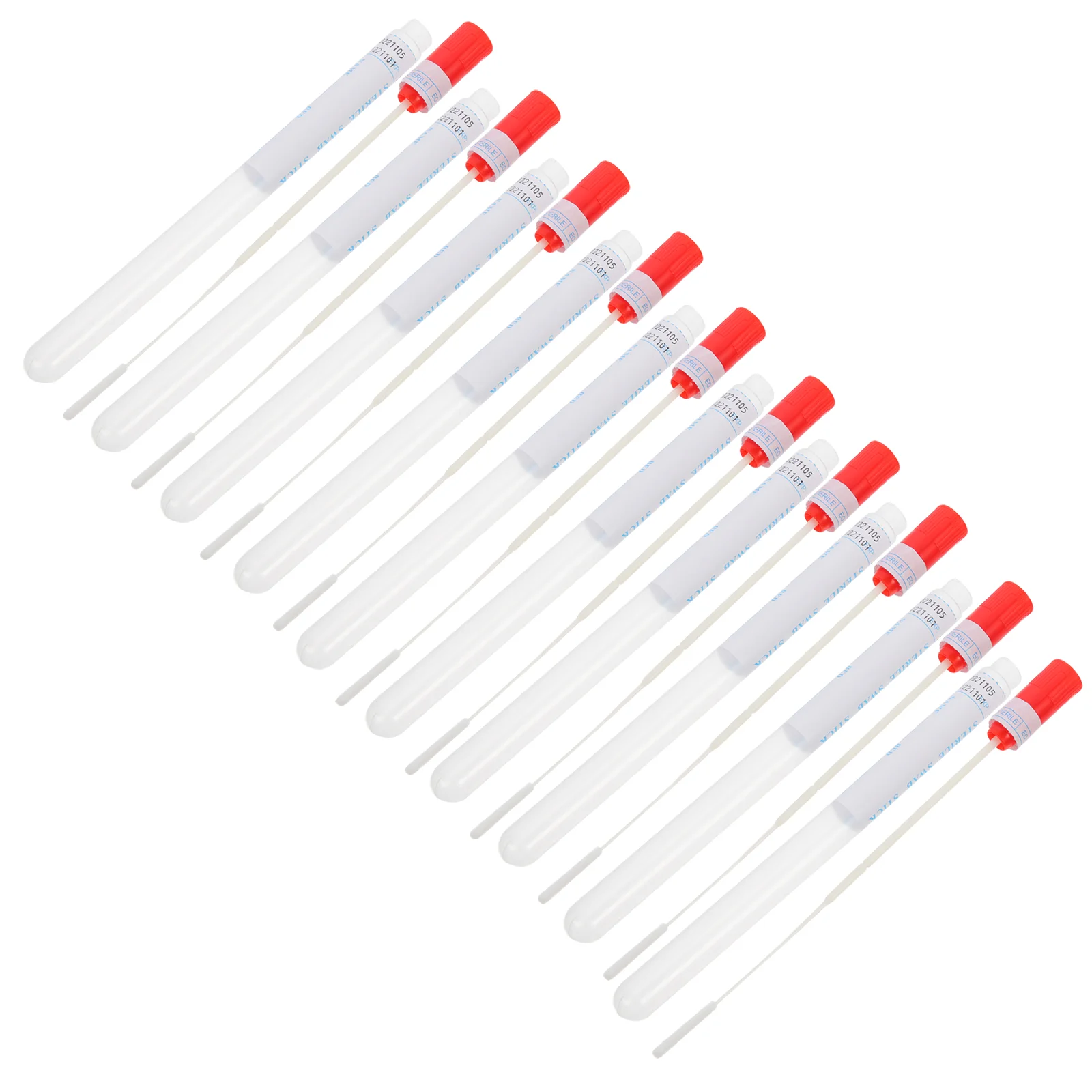 

50 Sets Sampling Swab Sterile Nasopharyngeal Flocked Swab Swabs Convenient Sample Specimen Plastic Portable Professional