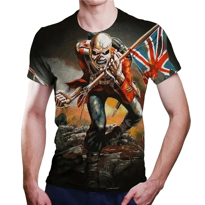 T-shirt Manches Longues Cornes De Diable Heavy Metal - Design Rock, Coupe Classique, Pour Concerts Et Festivals