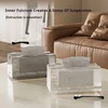 Desktop Tissue Box Iceberg Nakpin Holder for Living Room High-end Light Luxury Elastic Support Living Room Paper Box Bedroom 2