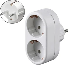 European Schuko Socket Adapter with Switch - 2 - Way/3 - Way Wall Extension, 16A Type E - German Type Not Fra (2way EU)