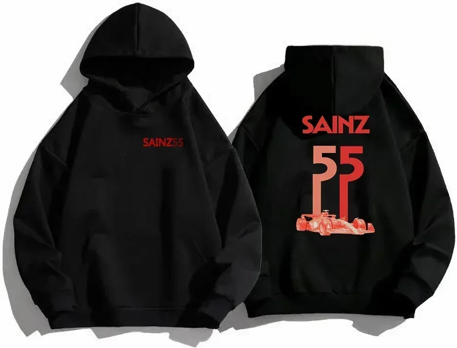 

new Men's Racing 55 Letters Hoodie F-1 Carlos Sainz and LECLERC Unique Print F-Racing 1 Fan Women's Trendy HoodieNO11