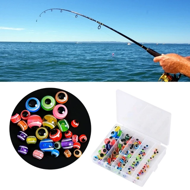 100Pcs Plastic Mixed Color Fishing Line Beads Fish Eye Shape Beads Fishing  Tackle Lures Tool for Pool Lake River Fishing - AliExpress