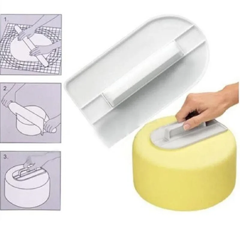 Description Picture 2 of itemPlastic Cake Smoother DIY Fondant Cake Smoother Spatulas Scraper Polisher Tools Mold Cake Brush Baking Tools Kitchen Accessories