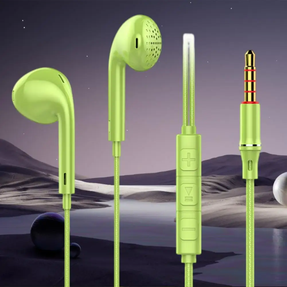 

Heavy Bass Portable 3.5mm Anti-interference Wired Headset 108dB Wired Headset Dynamic Circle Voices Home Supply