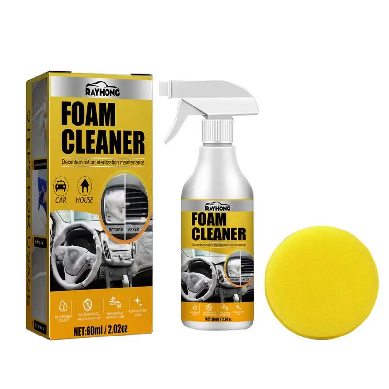 Multi-Purpose Foam Cleaner Leather Clean Wash Auto Cleaner Anti Aging Protection Cleaner With Sponge For Car Wash Maintenance