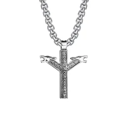 Elevate your style with this Elegant 18k Gold Plated Cross Pendant Necklace (Snake)
