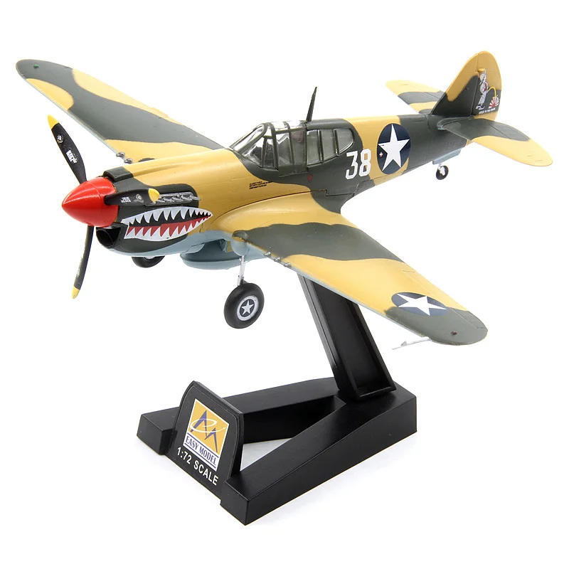 

US Air Force P-40E fighter jet plastic model 1:72 scale toy gift collection simulation display decoration for men's gifts