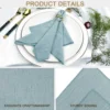 Set of 6 Cotton Cloth Napkins Gauze Sage Green 30x30cm for Wedding Decoration Everyday Use Dinner Tea Towel Table Party Napkins 2