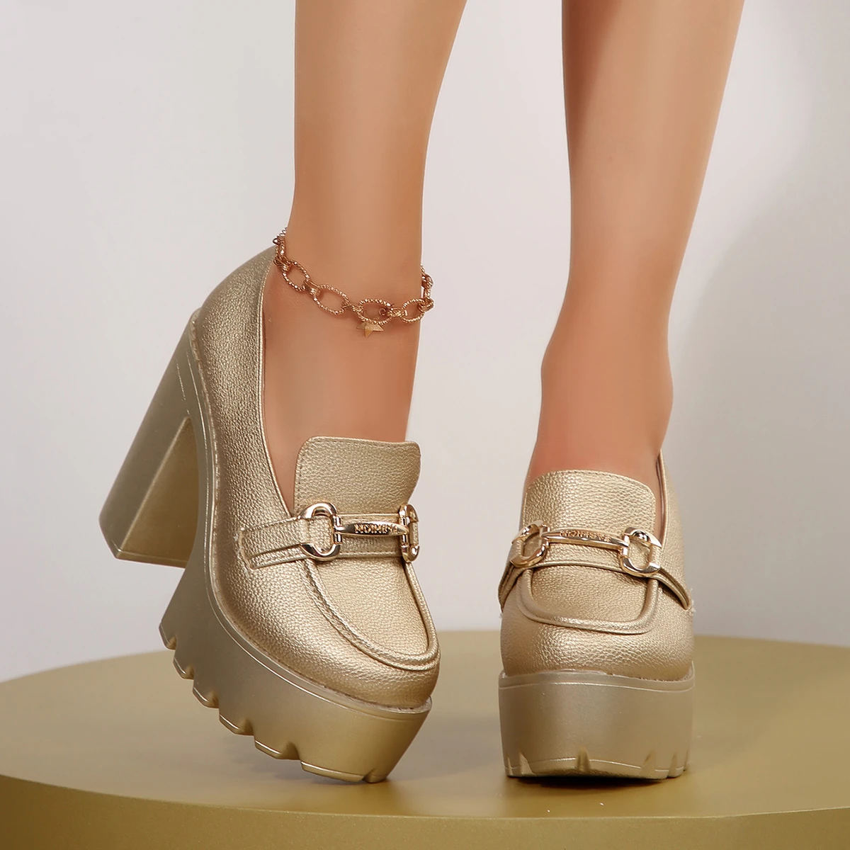 Women High Heel Pumps Outdoor High Heels Platform Shoes Woman Brand Soft Leather Luxury Heels Woman Trend Retro Designer Pumps