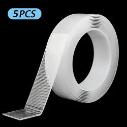 Ultra - Strong Transparent Double - Sided Nano Adhesive Tape - Removable, Waterproof, Heavy - Duty Sticky Strip (5pcs)