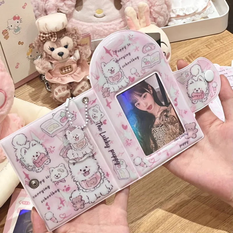 Puppy binder A5 PU leather photocard holder Kpop Idol 3inch photo sculpture book loose leaf album