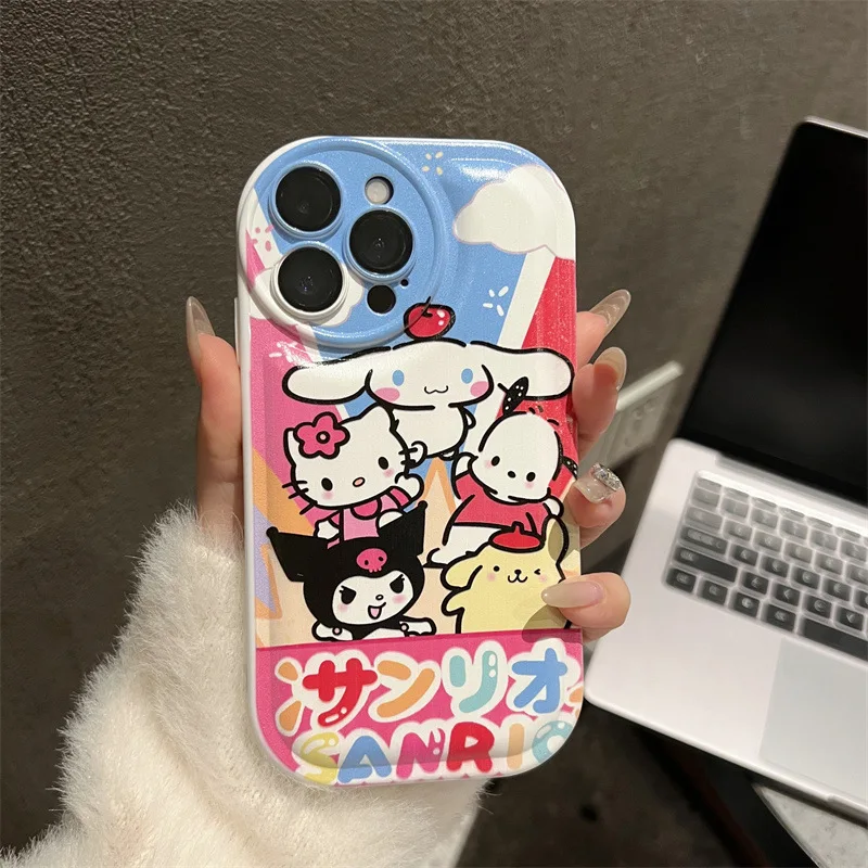

Sanrio Kawaii Hello Kitty телефон фотообои моя мелодия Cinnamoroll аниме милый Модный изысканный красивый креативный телефон