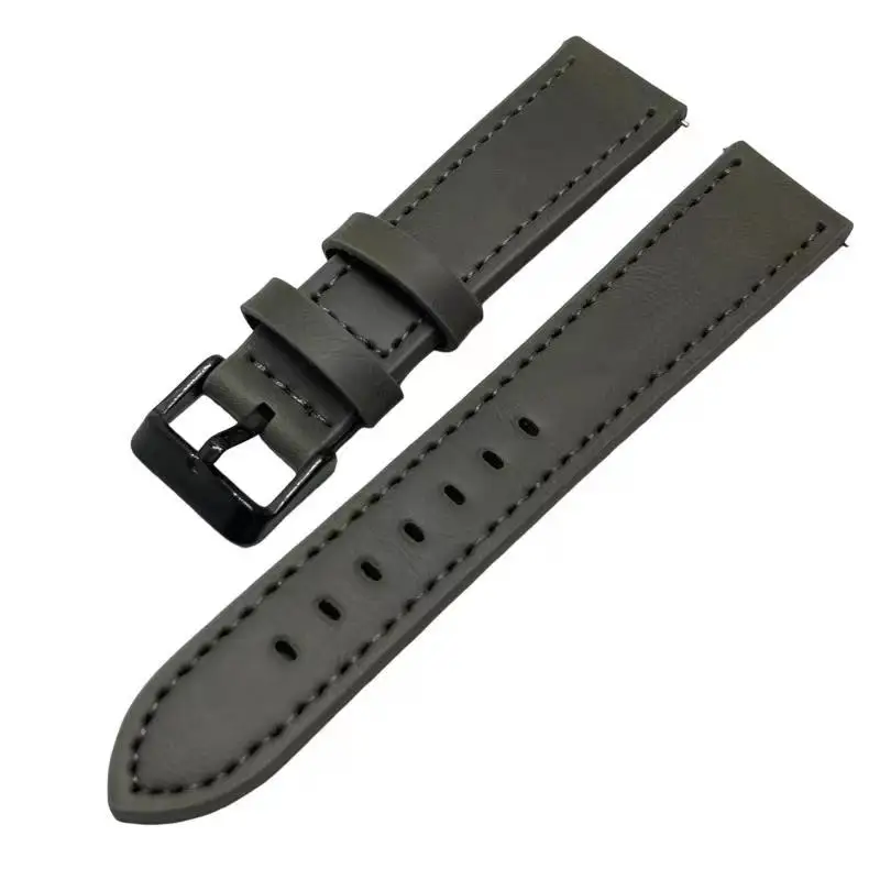 Sleek Black Intelligent Watch Strap with Raw Edge Buckle