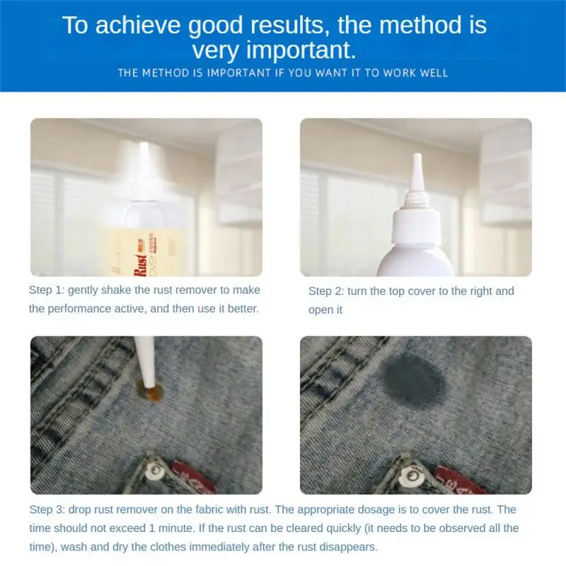 Rust Remover For Clothing Repair Clean Foam Spray Waterless Clothing Household Cleaning Chemicals Fabric Rust Remover In Stock