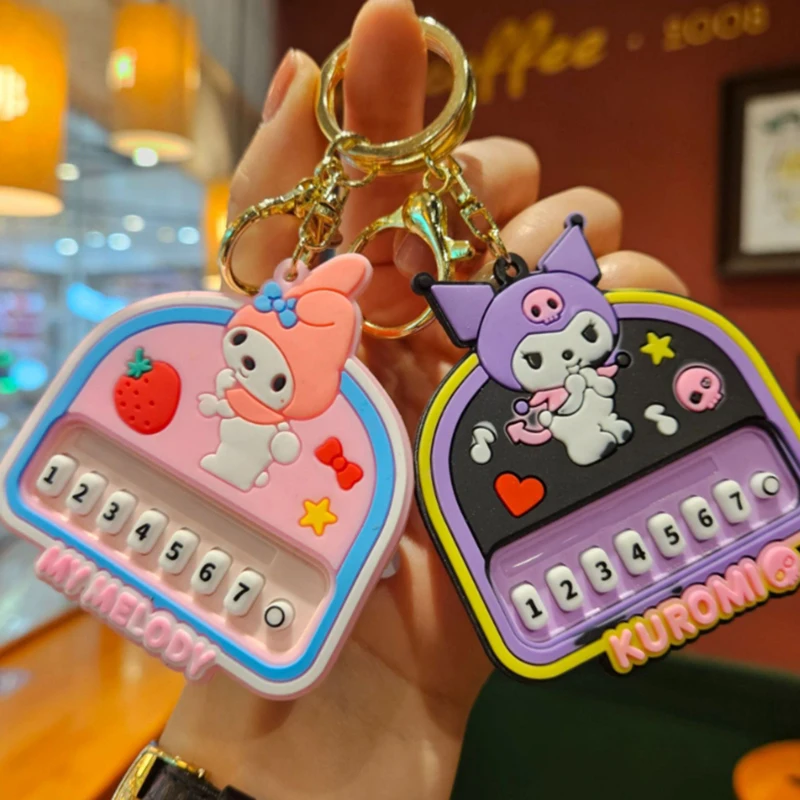 

Милые Мультяшные игрушечные брелоки Sanrio, аксессуары для школьных сумок аниме, брелоки, милые украшения, подарок