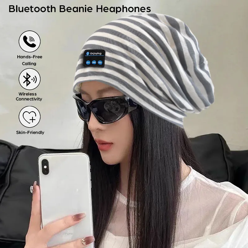 Wireless Sleeping Headphones Sports Hat Soft Comfortable Music Headsets Cap Handsfree Call Bluetooth Earphone for Adults Kids