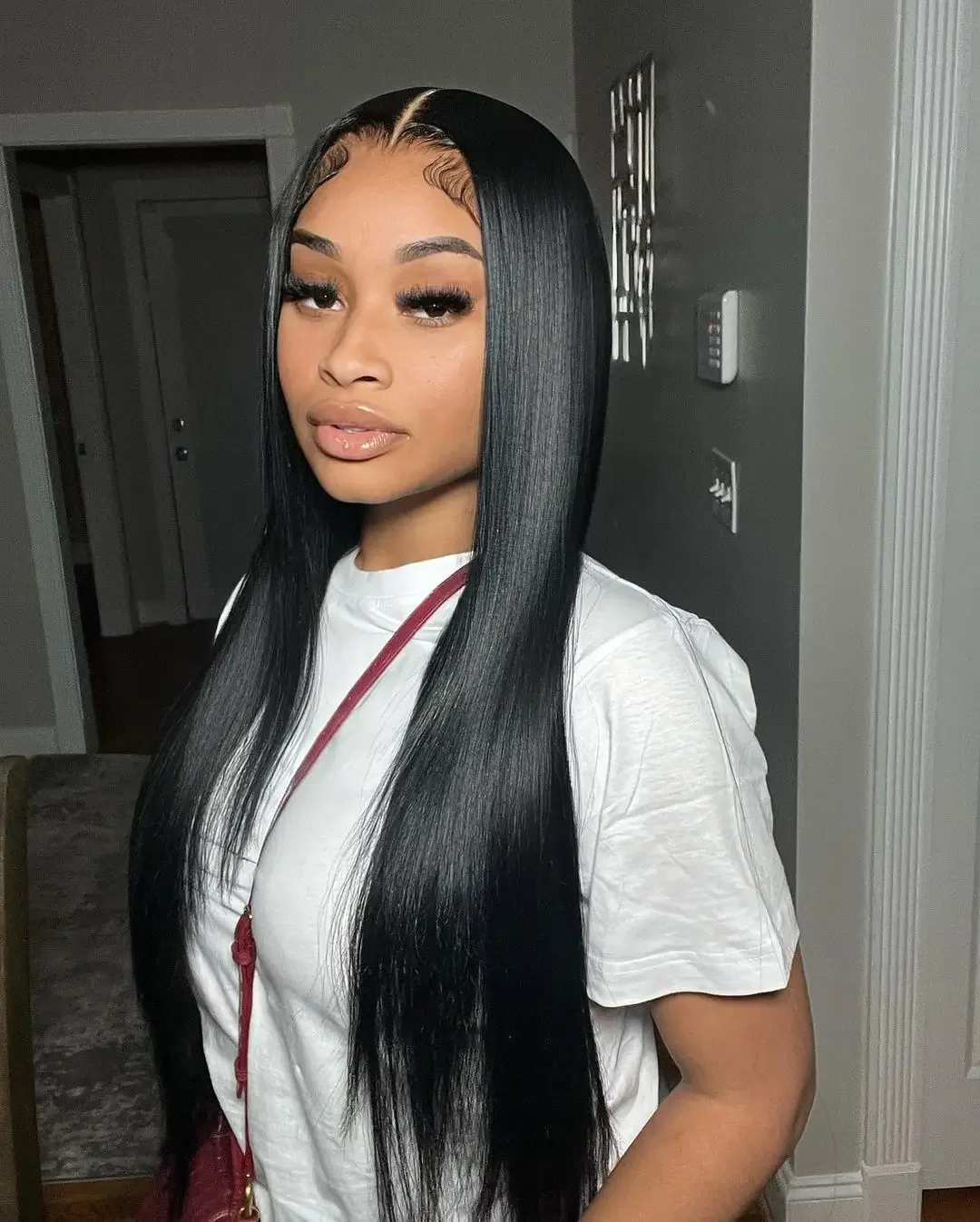 HD Lace Front Perücken 13x6 Glatte Echthaarperücken 250 % Dichte 30 36 Zoll 13x4 360 Full Lace Frontal Echthaarperücken für Frauen – Detail 17