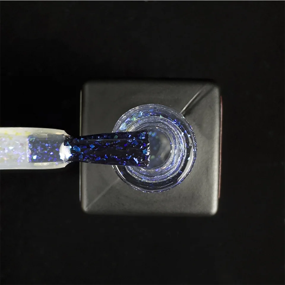 Aurora Opal Top Coat 12ml - Glittery No Wipe Gel Manicure