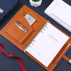 Binder Notebook A5 Folder Refills Loose Leaf Notebook Paper Card Organizer Diary Agenda Planner 2024 Business Notepad Office