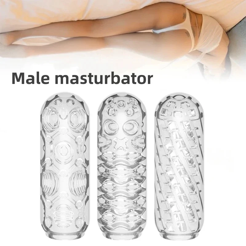 Male Masturbator Male Masturbator Cup Soft Pussy Sex Toys Transparent Vagina Adult Endurance Exercise Adult supplies Vacuum Pocket Cup for Men
