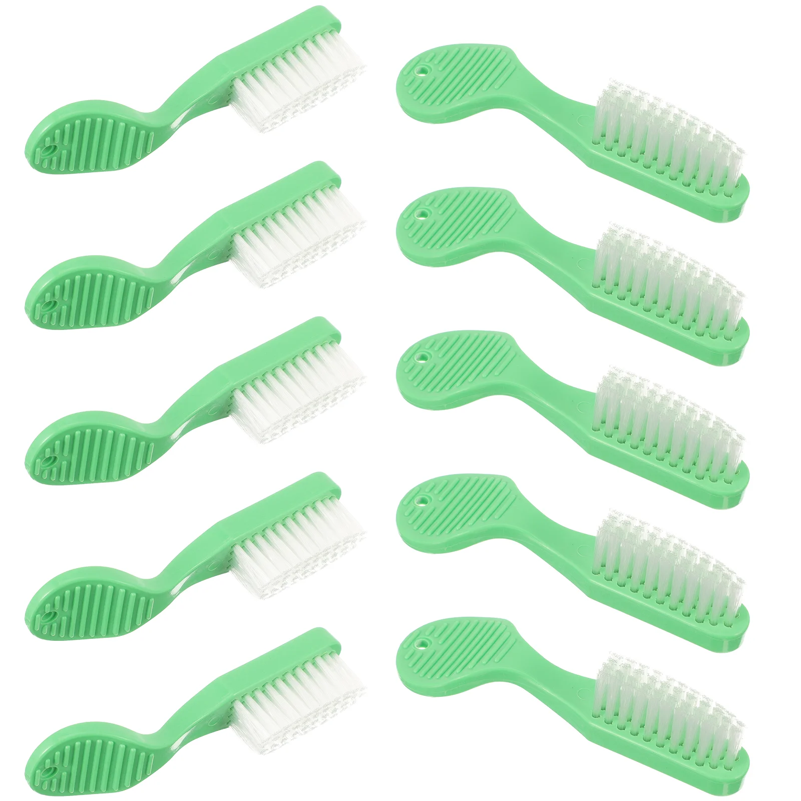 

Healvian 10Pcs Handle Toothbrush Thumbprint Security Toothbrush Bulk Prison Toothbrush Short Handle Portable Travel Toothbrush