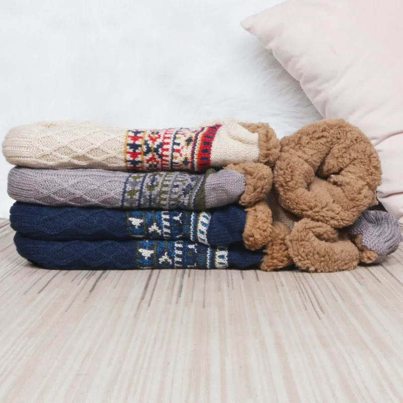 Männer Frauen Boden Socken Winter Indoor Hause Hausschuhe Socken Erwachsene Plus Fleece Teppich Socke Hause Schlafzimmer Schlafen Socke Nicht-slip Socke – Detail 7