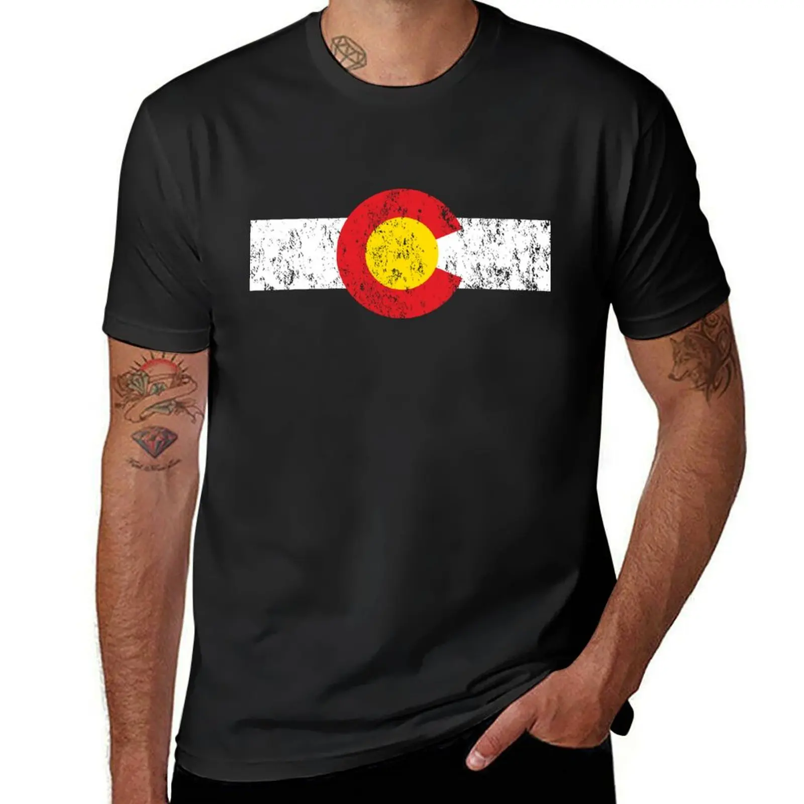 Vintage Colorado Flag T-Shirt boys whites plus sizes mens graphic t-shirts pack