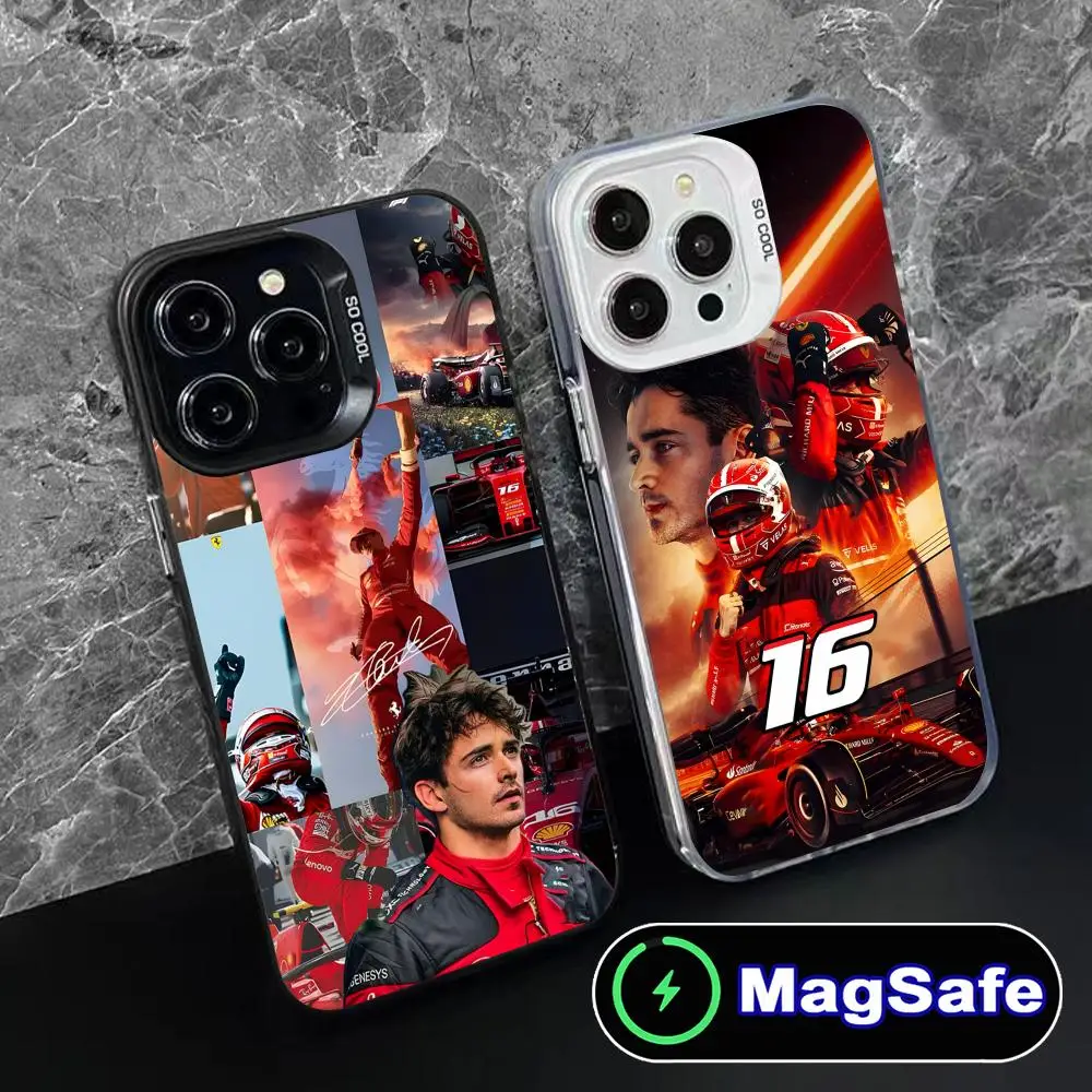 Translucent Color Print Sports Phone Case Featuring Charles Leclerc