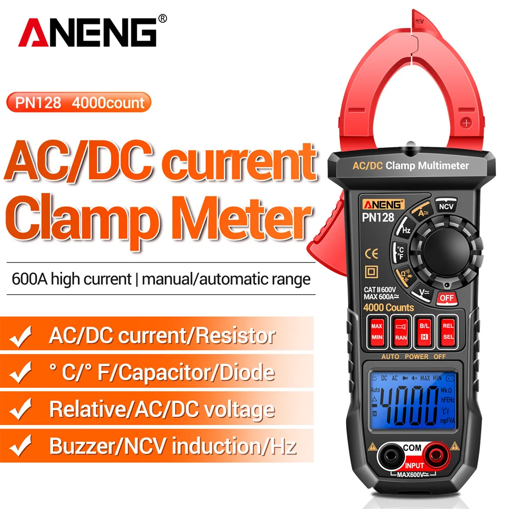 Lcd Digital Multimeter Current Clamp Current Clamp Ac/ Voltmeter
