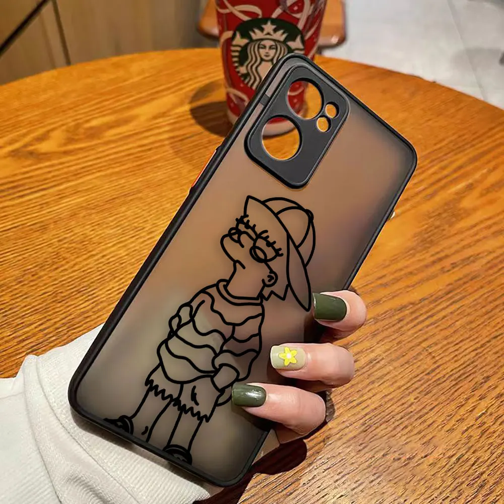 thumbnail image 1 of Funda de teléfono mate para OPPO RENO 8 8T 7Z 7 6Z 6 5 4 3 PRO PLUS 4G 5G Funda rígida Funda Coque Capa Funda película The S-Simpsons-S, 1 of 5