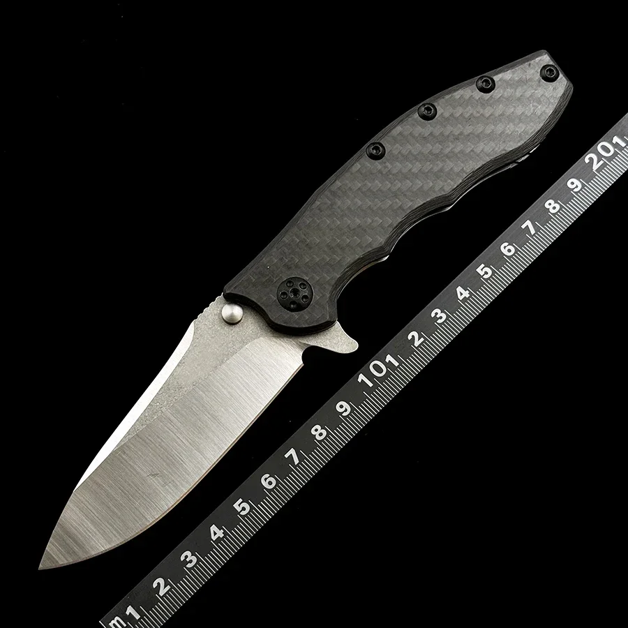 

ZT 0562 0562CF Flipper 3.5 "CPM-20CV Folding Knife Outdoor Camping Hunting Pocket EDC Tool zt0562 Knife