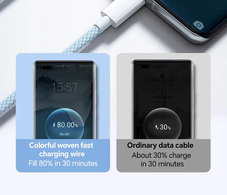 3 In 1 Fast Charging Cable 100W For Xiaomi iPhone Poco Micro USB Type C Charger Cable Cord Multiple Usb C Charging Wire Line