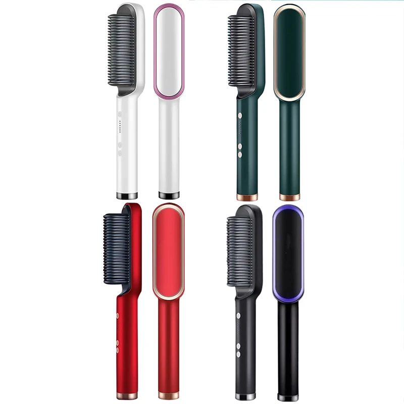 Salon Equipment Hair Straightening Comb Negative Ions Fluffy Hair Electric Hot Comb Curl Straight Straightening Hair Brush 6