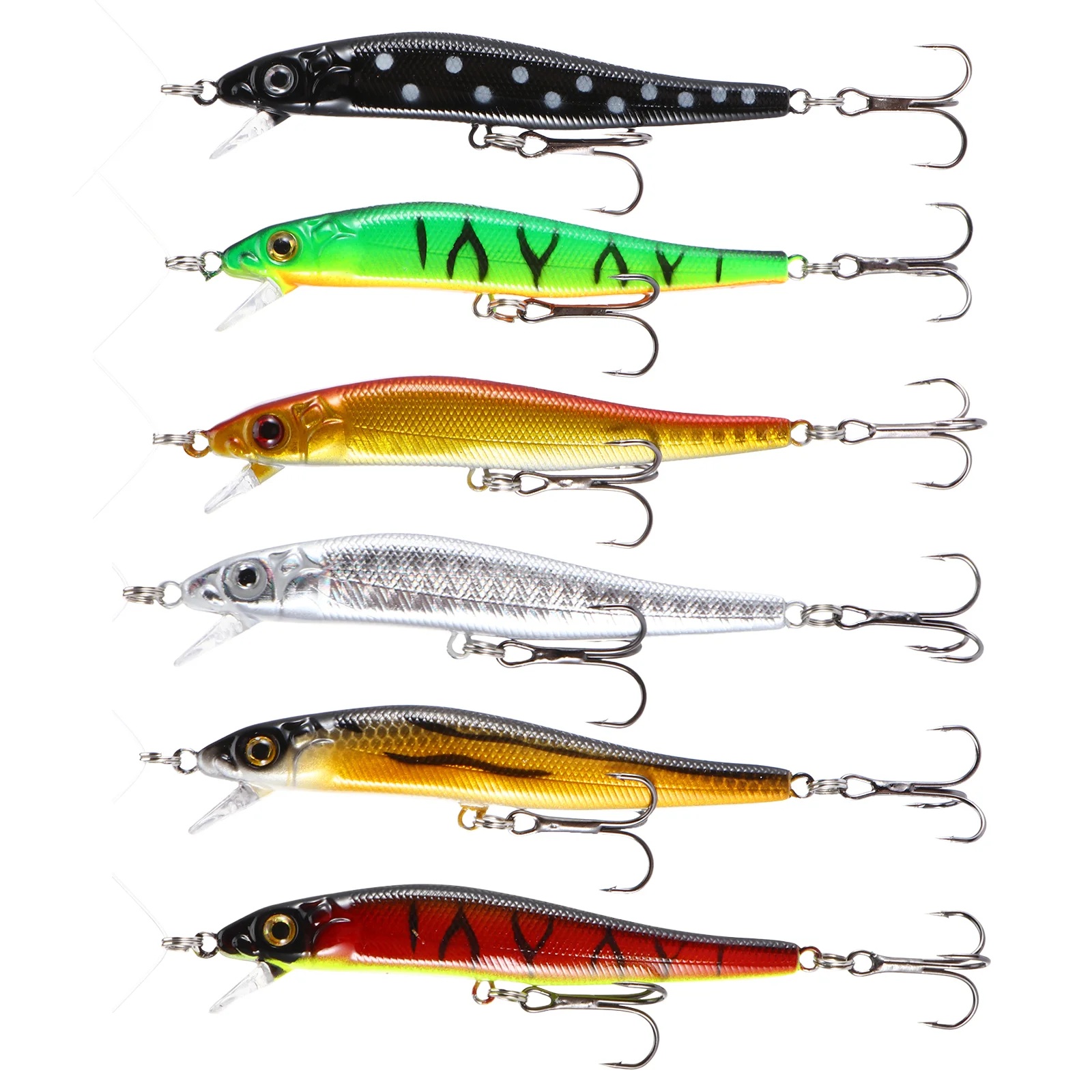 

6 Pcs Lure Artificial Bait Fishing Lures Supplies Durable Angling Hook Abs Simulation for Sea Tackle
