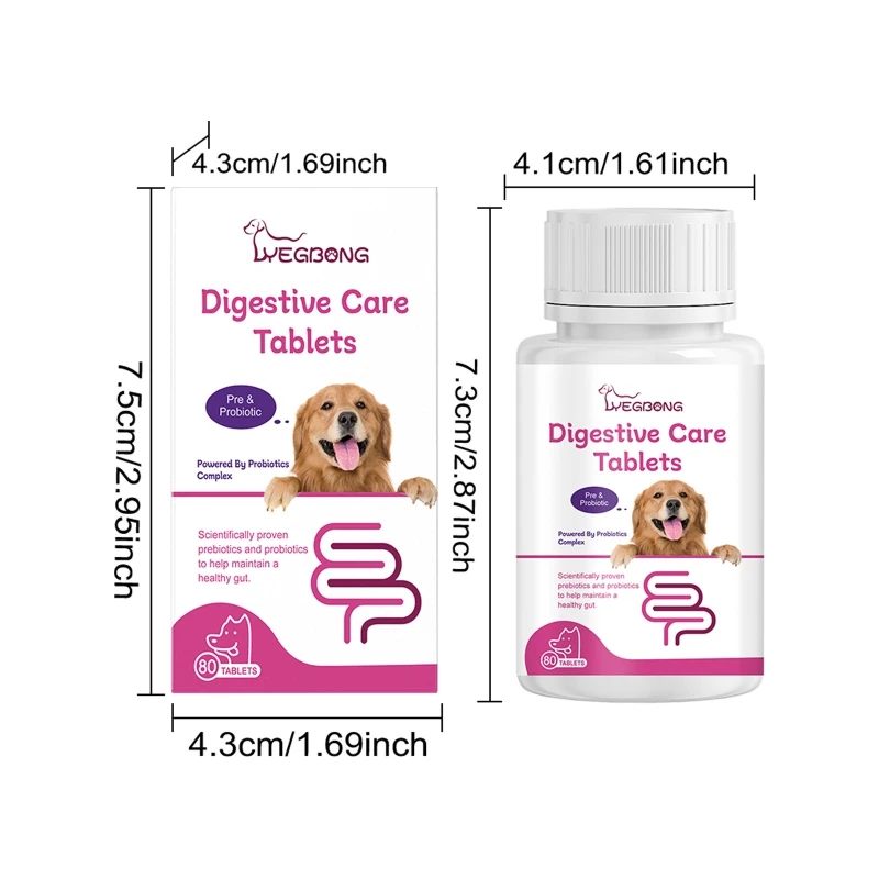 Pet Digestive Aid Digestive Healths Supplement Intestinal Flora Maintenance for Dog Promotes Balanced Intestinal Flora