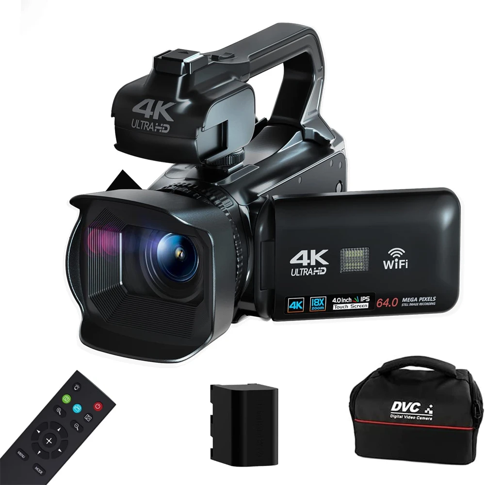 Videocamera professionale 4K videocamera digitale da 64mp per registratore  Vlog Youtube Webcam Touch Screen da 4 pollici fotocamera WiFi messa a fuoco  automatica _ - AliExpress Mobile