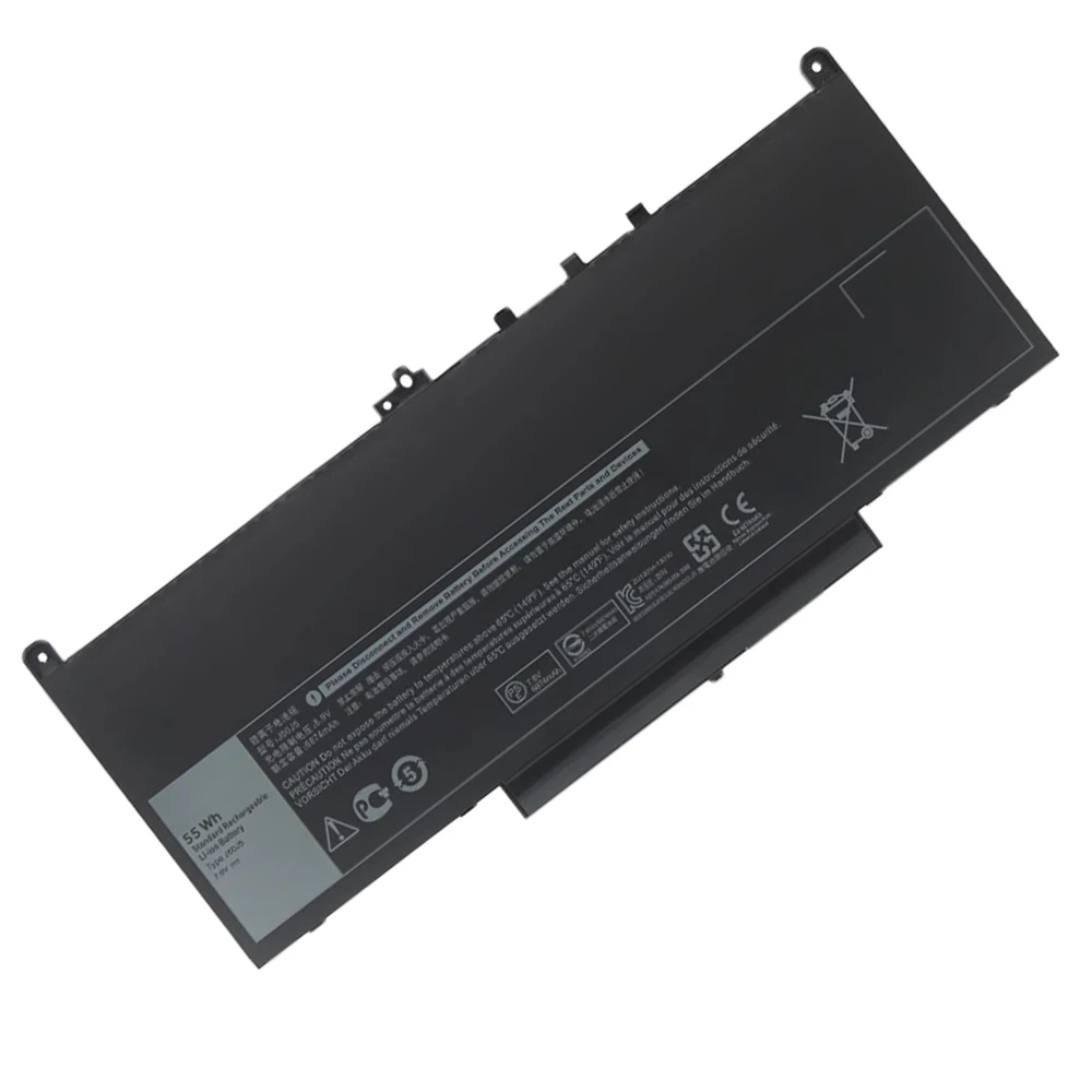 Bateria do Portátil Dell Latitude E7470 E7270 J60j5 7.6v 53wh 1w2y2 0mc34y Mc34y R1v85 242wd Gg4fm Wywj2 - Imagem 5