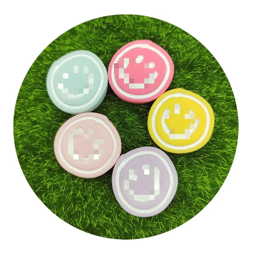 

DIY Resin Round Smile Face Flat Back Cabochon Arts Patches Kids Clothing Jewelry Make Hair Accessories Cute Round Applique Decor