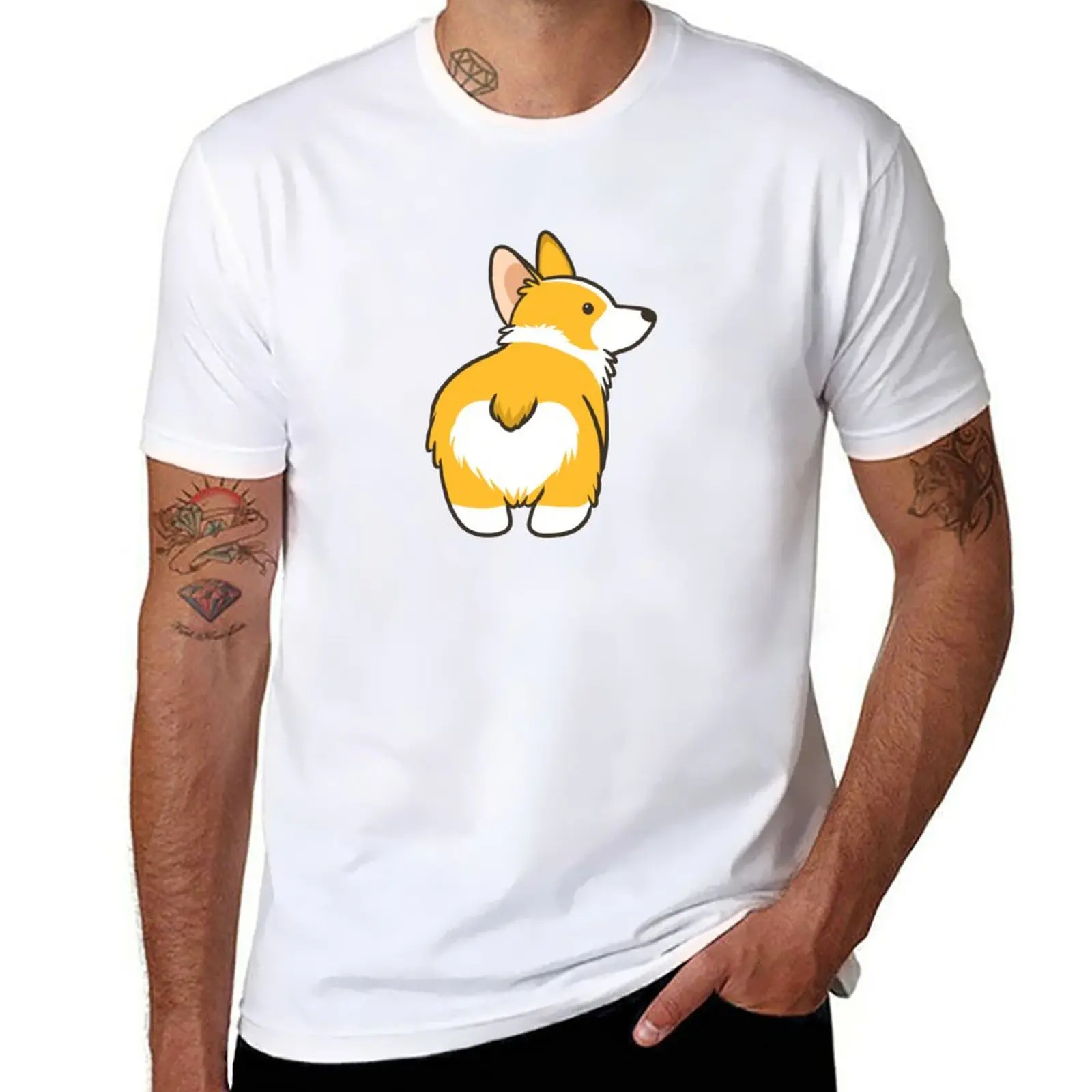 

New Corgi Heart Butt T-Shirt plus size tops tops funny t shirts for men