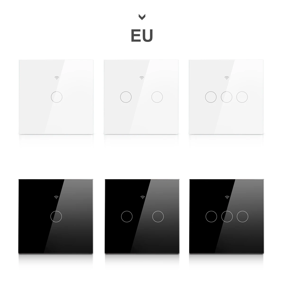 애플 홈킷 스마트 라이트 벽 스위치, 와이파이 터치 센서, 유리 패널, 구글 홈 시리 알렉사 MFI 인터럽터로 원격 제어