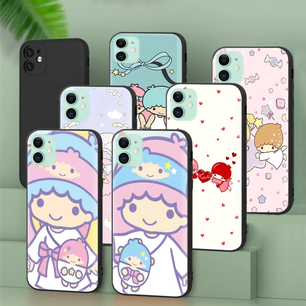 Custodia Protettiva Nera Per Oppo Reno 5 5F Uae 5K 5Z Lite 6 6Z Pro Plus Little Twin Stars