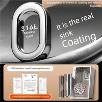 เกรดอาหาร 316L อ่างล้างจานสแตนเลสข้าวลายนูนในครัวเรือนขนาดใหญ่ SINGLE SLOT ล้างจานและล้างผักอ่างล้างหน้า 3