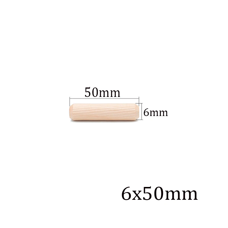 Lot De 50 Chevilles En Bois Dur 10x40mm, Cannelées Et Biseautées | Pour Bricolage Et Assemblage