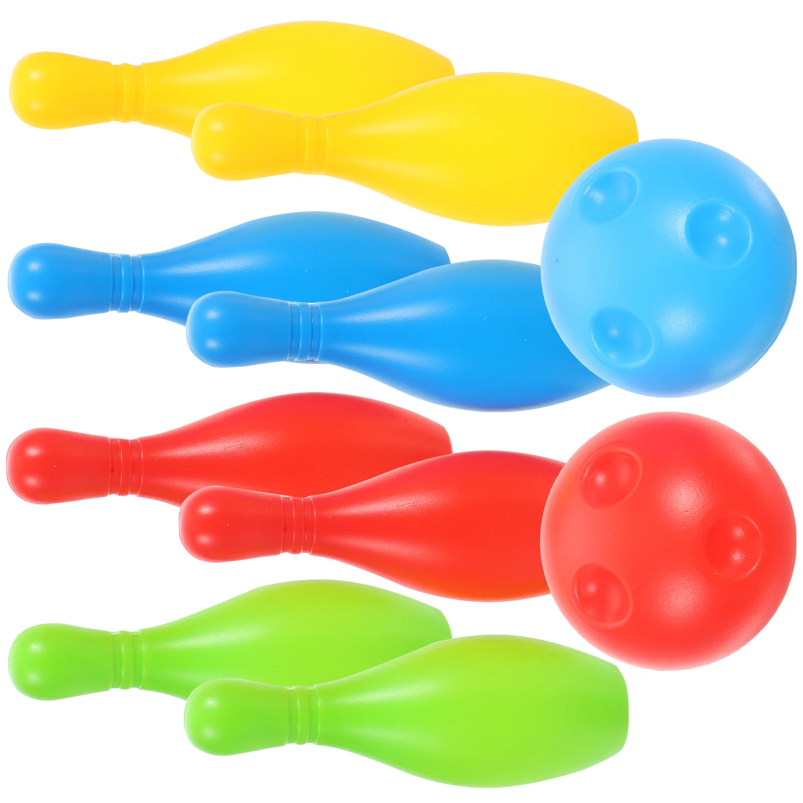Bowling Ball Toy Colorful Set for Kids Boliche Wooden Recognition Baby Toys Toddlers Practical